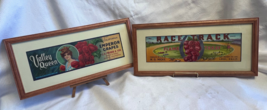 Racetrack &amp; Valley Queen Grapes CA Antiq Original Crate Labels Framed &amp; ... - £31.93 GBP