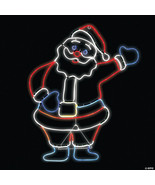 35&quot; CLASSIC RETRO SANTA CLAUS NEON STYLE LIGHT GLOW CHRISTMAS IN/OUTDOOR... - $185.26 CAD