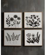 Grey Floral Wall Art- 4 High Quality JPGs- Digital Download-Digital Pape... - $40.63 MXN