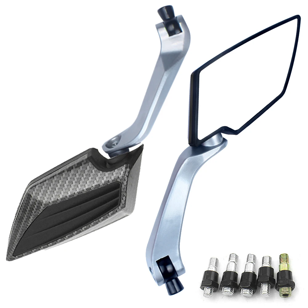 Motorcycle Rear View Mirrors With 7/8 Inch 22mm Handle Bar Clamp Scooter Motorbi - £109.51 GBP