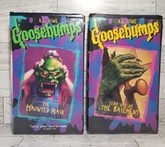 Vtg R.L. Stine Goosebumps VHS Tapes  The Haunted Mask &amp; Stay Out of the ... - £9.36 GBP