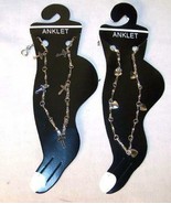 12 ASSORTED DESIGNS METAL LADIES ANKLETS wholesale anklet womens foot je... - £9.67 GBP