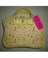 New Betsey Johnson Makeup Travel Bag Large Cosmetic Case Weekender Yello... - $47.53 CAD