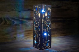 Cyberpunk Night Lamp - Handmade Sci-fi Punk Microscheme Style Table LED Lamp  - £31.91 GBP