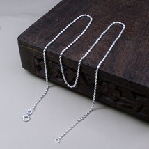 Cute 925 Real Solid Silver Indian ball Style Women Chain  18&quot; Neck Chain - £15.15 GBP