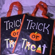 Hallmark Halloween Trick or Treat 2 Reusable Large Tote Bags For Candy o... - £15.94 GBP