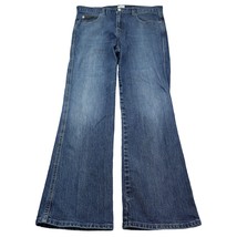Calvin Klein Jeans Womens 32 Blue Bootcut High Rise Button Pocket Denim Pants - £23.72 GBP