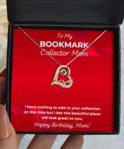Necklace Birthday Present For Bookmark Collector Mom - Jewelry Love Pendant  - £39.11 GBP