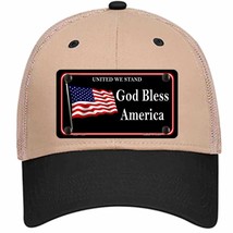 God Bless America Novelty Khaki Mesh License Plate Hat - £22.79 GBP