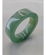Icy Ice Bluish Green Natural Jadeite Jade Band Ring # US SIZE 9.25 # 19.30mm - $580.00