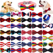 New 50/100 pcs Dog Collar Bow Tie Double Dog Bows Dog Supplies Removable... - £103.03 GBP+