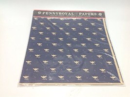 PennyRoyal Papers Gift Wrap Wrapping Paper Colonial Birds 8 Sheets Vintage 1982 - £14.88 GBP