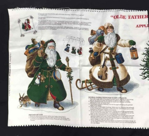 Cranston Print Works VIP No-Sew Fabric Applique Father Christmas Joan Me... - $11.19