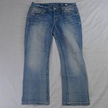 Miss Me 30 Standard Crop Light Wash Bold Stitch Denim Jeans - £23.03 GBP
