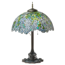 32&quot;H Wisteria Tiffany-Style Stained Glass Table Lamp - $988.89