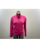Champion Full Zip Athletic Mock Neck Jacket Large Pink Polyester Blend  - $10.86 CAD