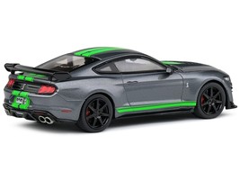 Shelby Mustang GT500 Fast Track Gray Metallic with Neon Green Stripes 1/... - $41.84