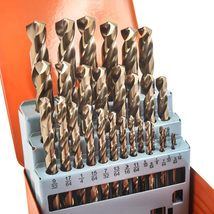 KENDO 29PCS Cobalt Drill Bit Set (1/16&#39;&#39;-1/2&#39;&#39;), M35 High Speed Steel, T... - $53.99