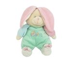 EMILY TOYS BABY PASTEL BUNNY RABBIT RATTLE PINK BLUE 9" STUFFED ANIMAL P... - $47.50