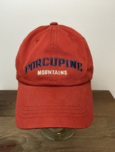 Porcupine Mountain MI Hat Brick Red Embroidered Adjustable Size Excellent - $269.81 MXN