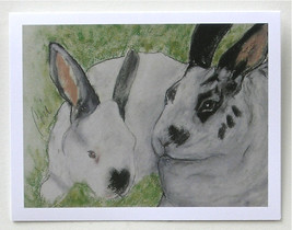 Bunny Rabbit Animal Art Note Cards Solomon - £9.96 GBP