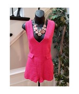 Zara Pink Textured V-Neck Romper Size M Sleeveless Shorts Dressy  - $134.49 CAD