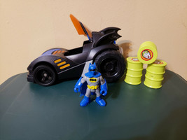 Fisher Price Imaginext DC Super Friends Batman Batmobile (WORKS) w/ Joker Barrel - £20.45 GBP