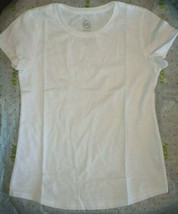 Wonder Nation Girls Essential Tee T-Shirt LARGE (10-12) White Fade Resis... - $9.75