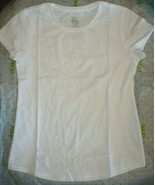 Wonder Nation Girls Essential Tee T-Shirt LARGE (10-12) White Fade Resis... - £7.07 GBP