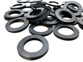 3/4&quot; ID x 1 1/2&quot; OD x 1/8&quot; Thick Black Rubber Flat Washers   Various Pac... - $10.85+