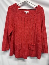 Jaclyn Smith Vintage Red Sweater Cotton Blend XXL - $17.79