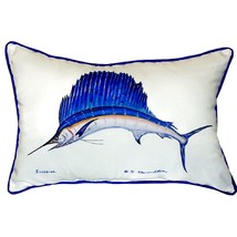 Pair of Betsy Drake Sailfish Large Indoor Outdoor Pillows 15 Inch x 22 Inch - £69.65 GBP