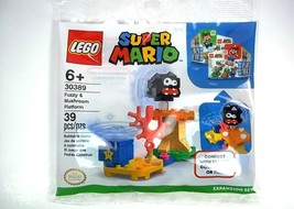 Lego Super Mario 30389 Fuzzy &amp; Mushroom Platform expansion polybag 39pc NEW - £6.71 GBP