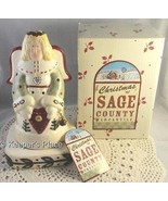 Christmas At Sage County Mercantile Holiday Folk Angel Candle Holder New... - £14.84 GBP