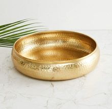 urli bowl Hammered diwali Decoration for Floating Flowers Tealight Candles 12 in - £35.97 GBP