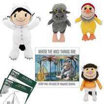 Where The Wild Things are Gift Set with Hardcover by Maurice Sendak, 14 Max Plu - £70.76 GBP