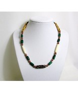 Malachite Bone and Copper Beaded Necklace RKMixables Copper Collection R... - £39.96 GBP