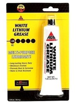 White Lithium Grease Tube Lubricant Lubricate Hinges Latches Axles Ags WL-1H - £17.49 GBP