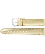 12 mm Regular Gold Leather EZ-Change Metallic Padded Watch Band - $654.54 MXN