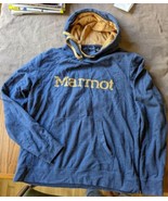 Men&#39;s Marmot Midweight LS Pullover Hoodie Team Blue Mustard Style #53640... - £14.91 GBP