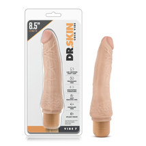 Dr. Skin Cock Vibe #7 - 8.5&quot; Vibrating Cock Beige - £18.49 GBP