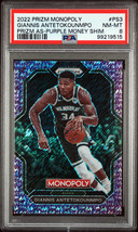 2022 Prizm Monopoly #PS3 Giannis Antetokounmpo Purple Money Shimmer - PSA 8 - £63.06 GBP