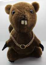 Vintage R. Dakin &amp; Co. Stuffed 11 in Brown Beaver - £18.67 GBP