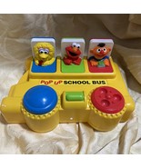 vtg Sesame Street Poppin Pals Pop Up School Bus  TYCO 1995 Elmo Ernie Bi... - $281.30 MXN