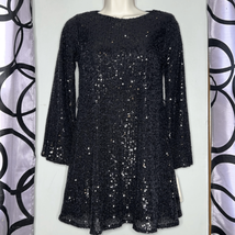 Juniors black sequin mini dress, size medium - £17.29 GBP