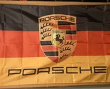 Porsche Flag 3X5 Ft Polyester Banner USA Black Red Yellow - £12.76 GBP