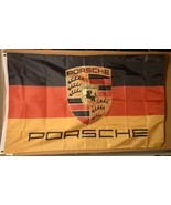 Porsche Flag 3X5 Ft Polyester Banner USA Black Red Yellow - £12.52 GBP