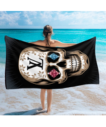 Premium Black Luxury Beach Towel | Adult Large | Free Ship - $36.99
