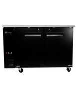 NEW BLACK 2 DOORS BACK BAR BEER BOTTLE REFRIGERATOR COOLER 59&quot; X 27&quot; D C... - $3,715.43 CAD