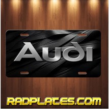AUDI Inspired Abstract Art on Black Glossy Aluminum Vanity license plate... - $19.77
